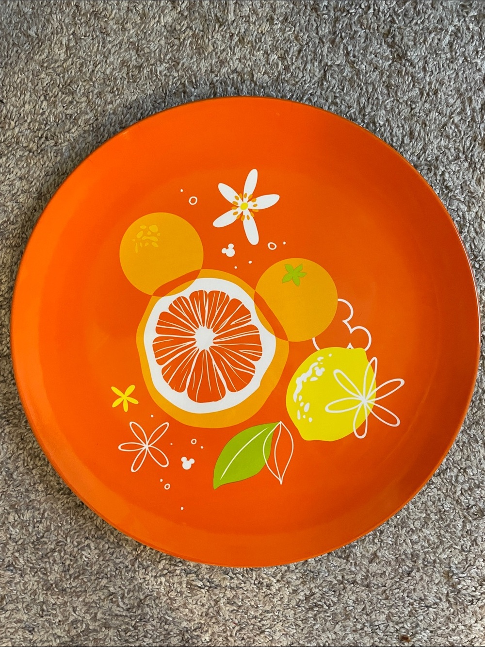 Disney Parks melamine large serving tray featuring a citrus fruit nwt